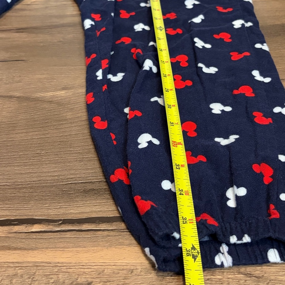 WomensGAP Navy Jogger Pajama Pants with Red & White Mickey Heads Size Medium - Picture 9 of 10